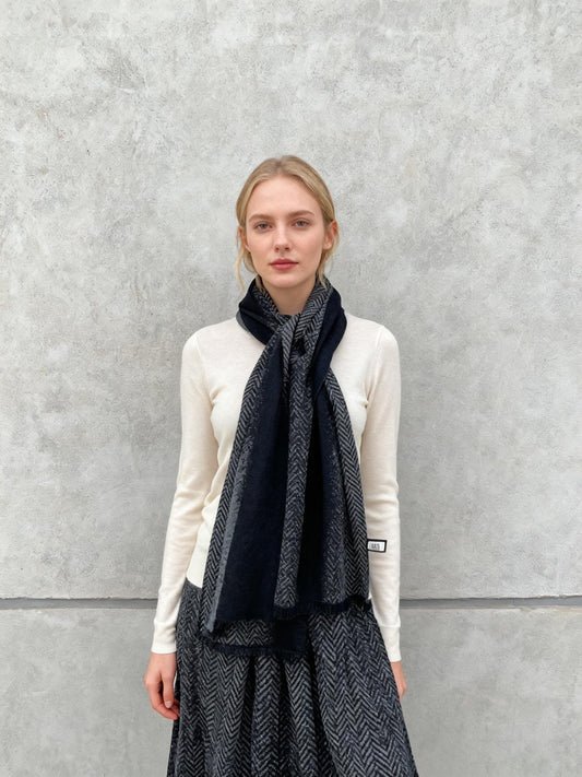 Black And Grey Scarf