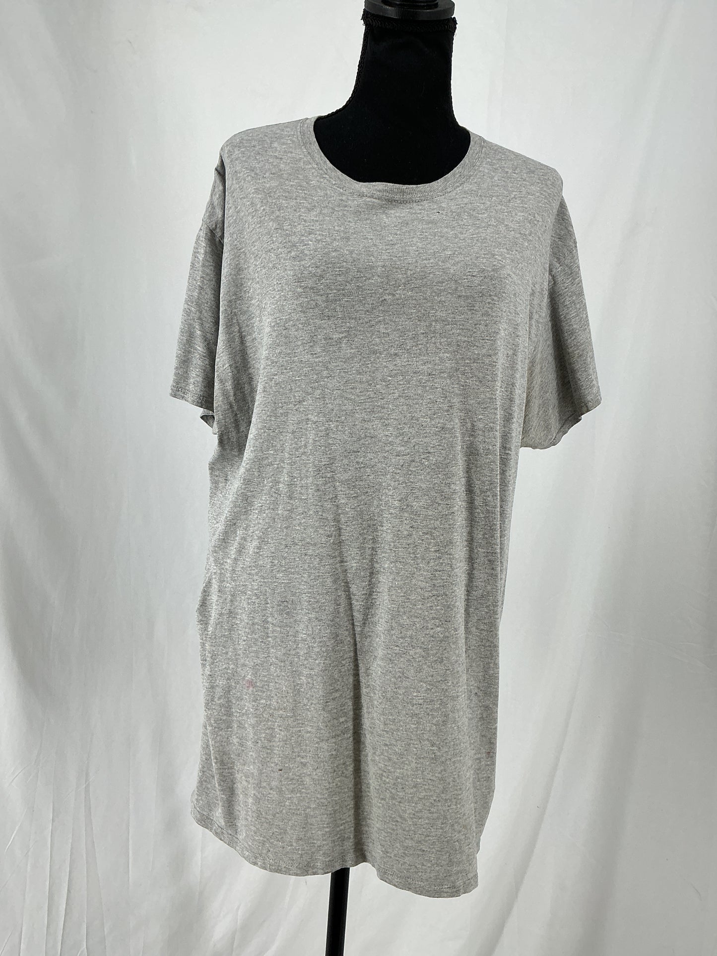 Classic Grey Crew Neck Short Sleeve T-Shirt Size XL