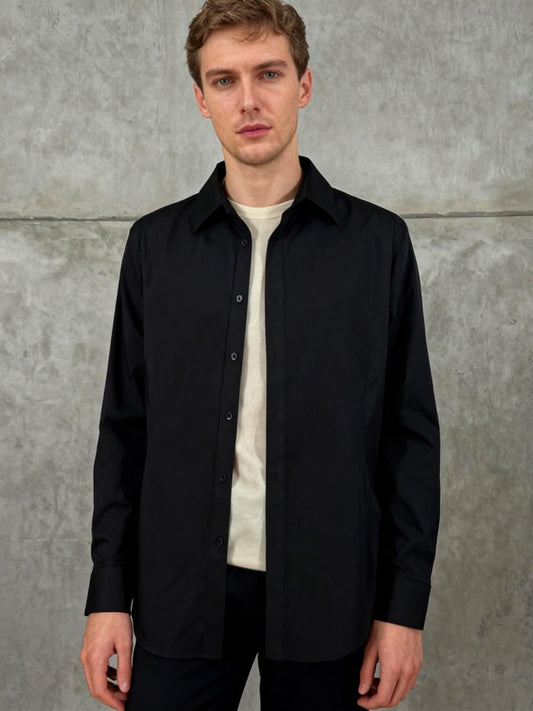 Black Suit Shirt Size M