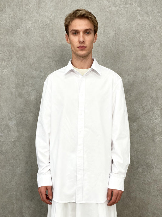 White Suit Shirt Size M