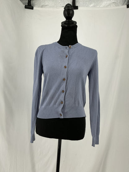 Dusty Blue Button-Up Cardigan Size S