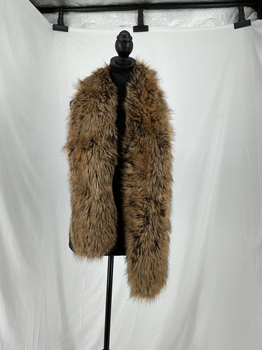 Brown Multi-Tone Faux Fur Scarf