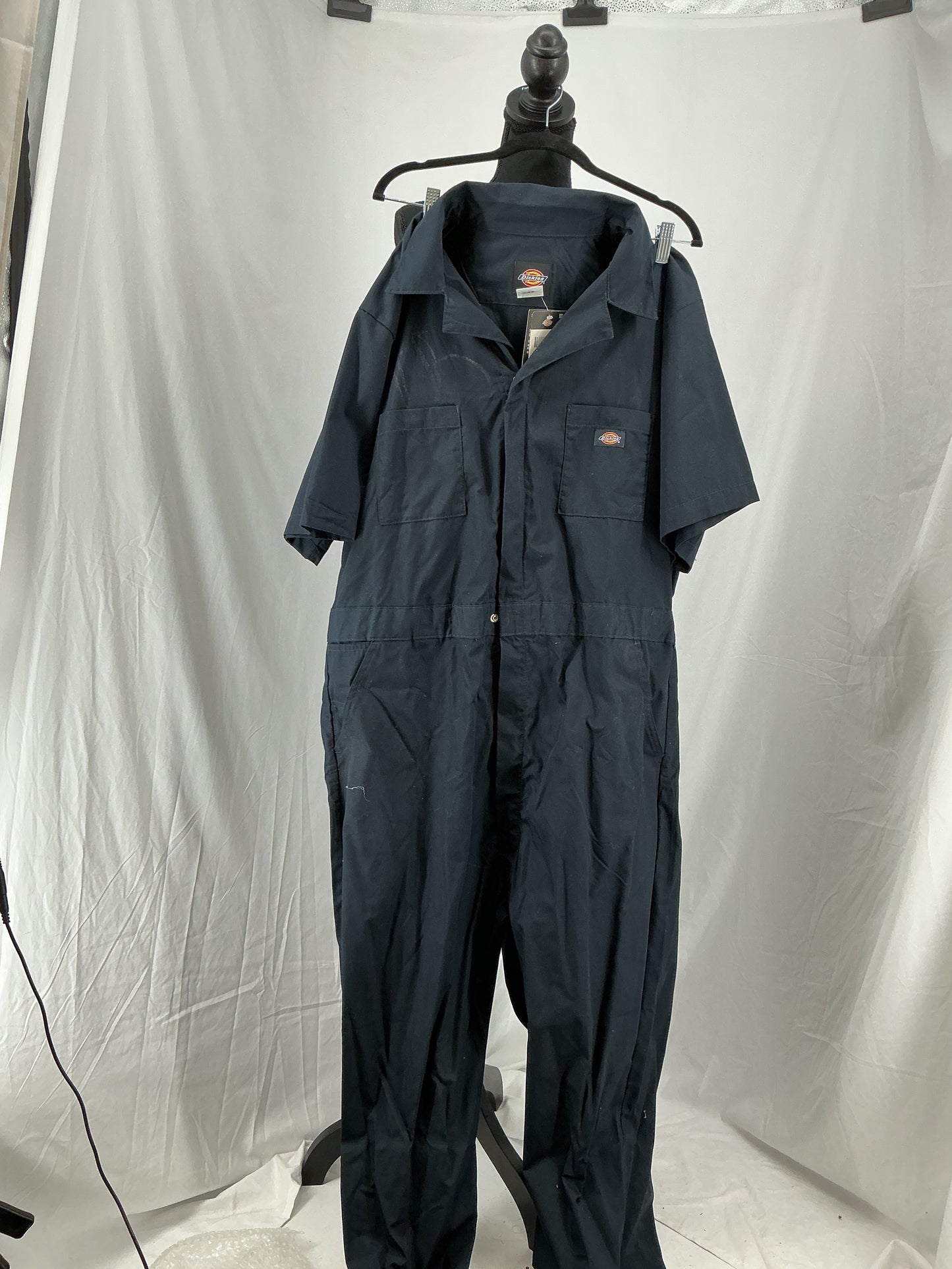 DICKIES Short Sleeve Navy Blue Work Coveralls Size XL
