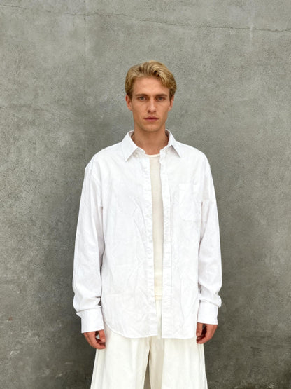 White Suit Shirt Size M