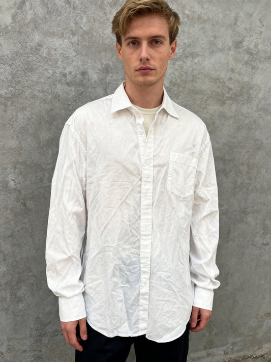 Amazon Essientials White Suit Shirt With Pocket Size L