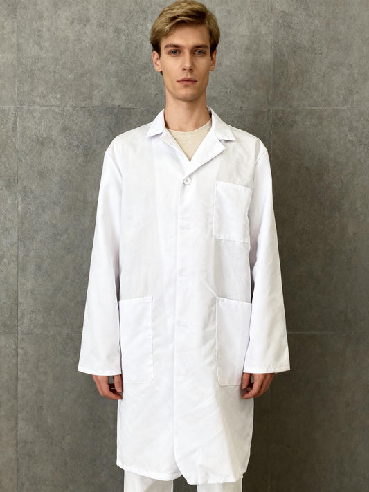 Dress America White Lab Coat Size M