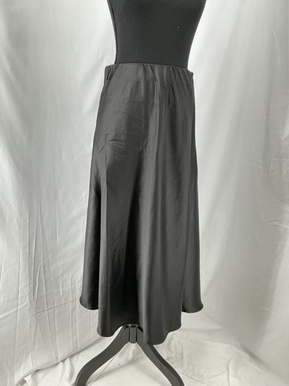 BTFBM Black Silky Bias Cut Midi Skirt Size M