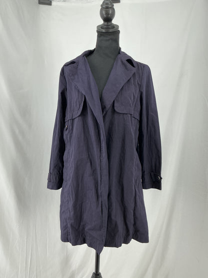 ZARA Dark Indigo Open Front Duster Coat Size 152cm