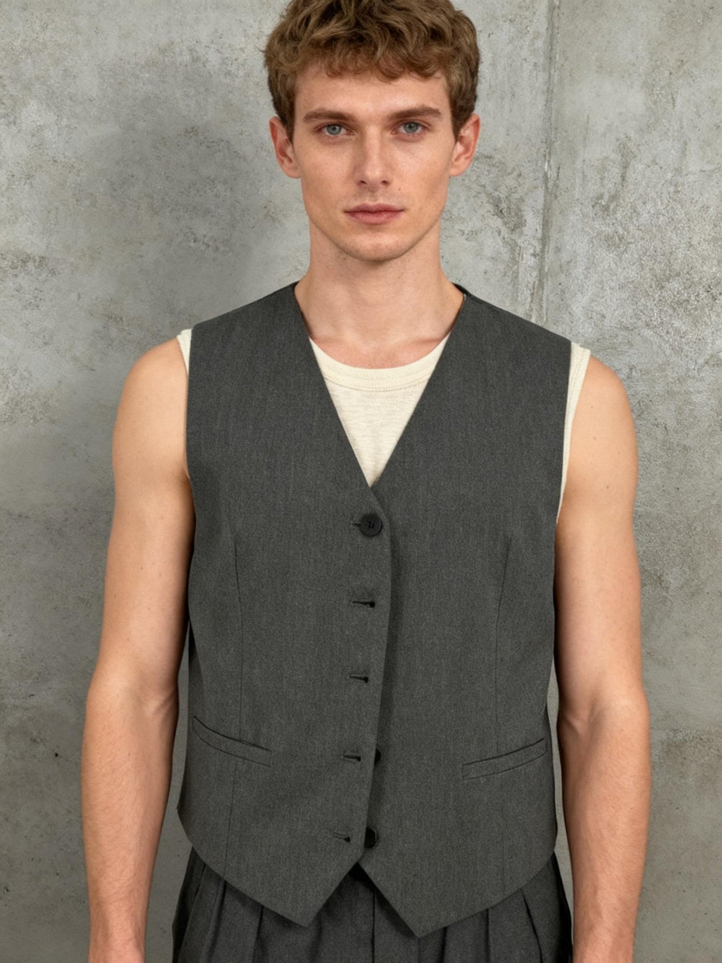 ZARA Grey Suit Vest Size L
