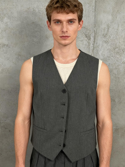 ZARA Grey Suit Vest Size L