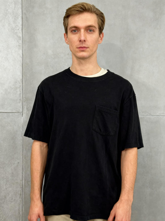 UNIQLO Black T-Shirt With Pocket Size M