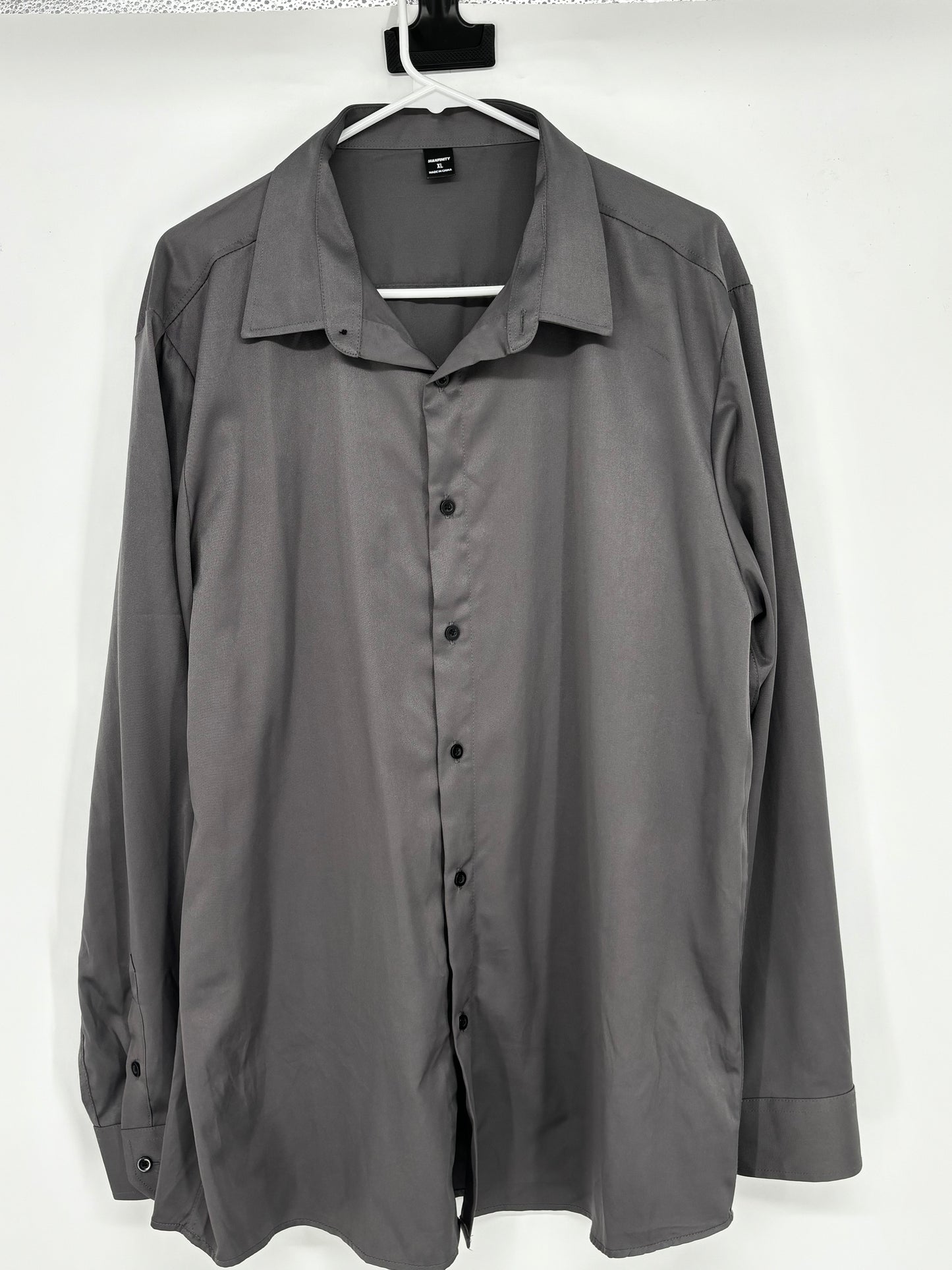 MANFINITY Men’s Gray Business Shirt size xl