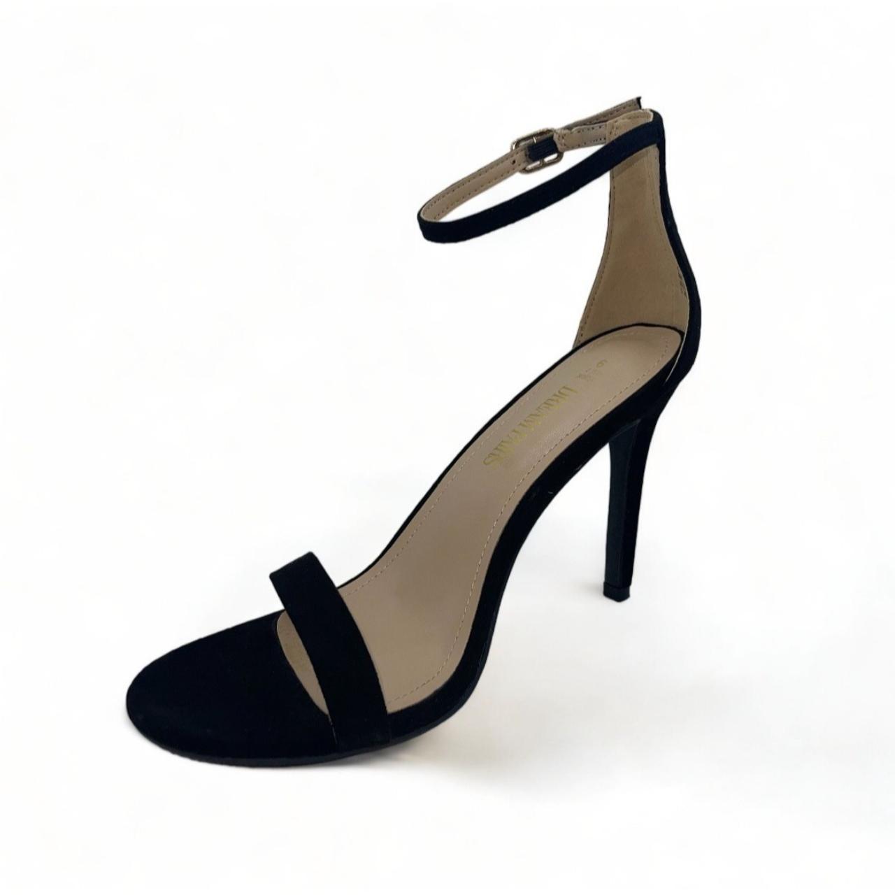 Dream Pairs High Heel Sandals Size 9 Black Open Toe Ankle Strap Women's Dress Shoes, New  size 9