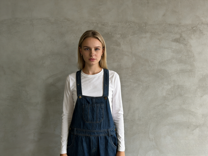 Women’s Blue Denim Overalls – Size 10