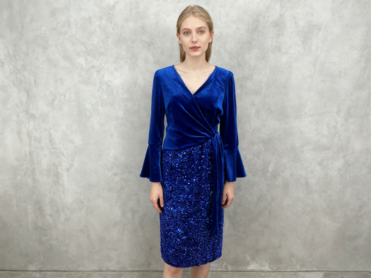 Blue Sequin Dress size M