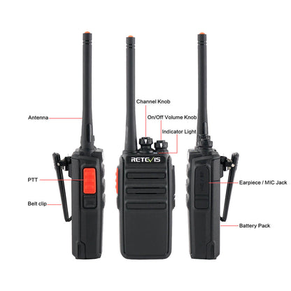 H777S License Free Portable Radio 6-Pack with 6-Way Charger