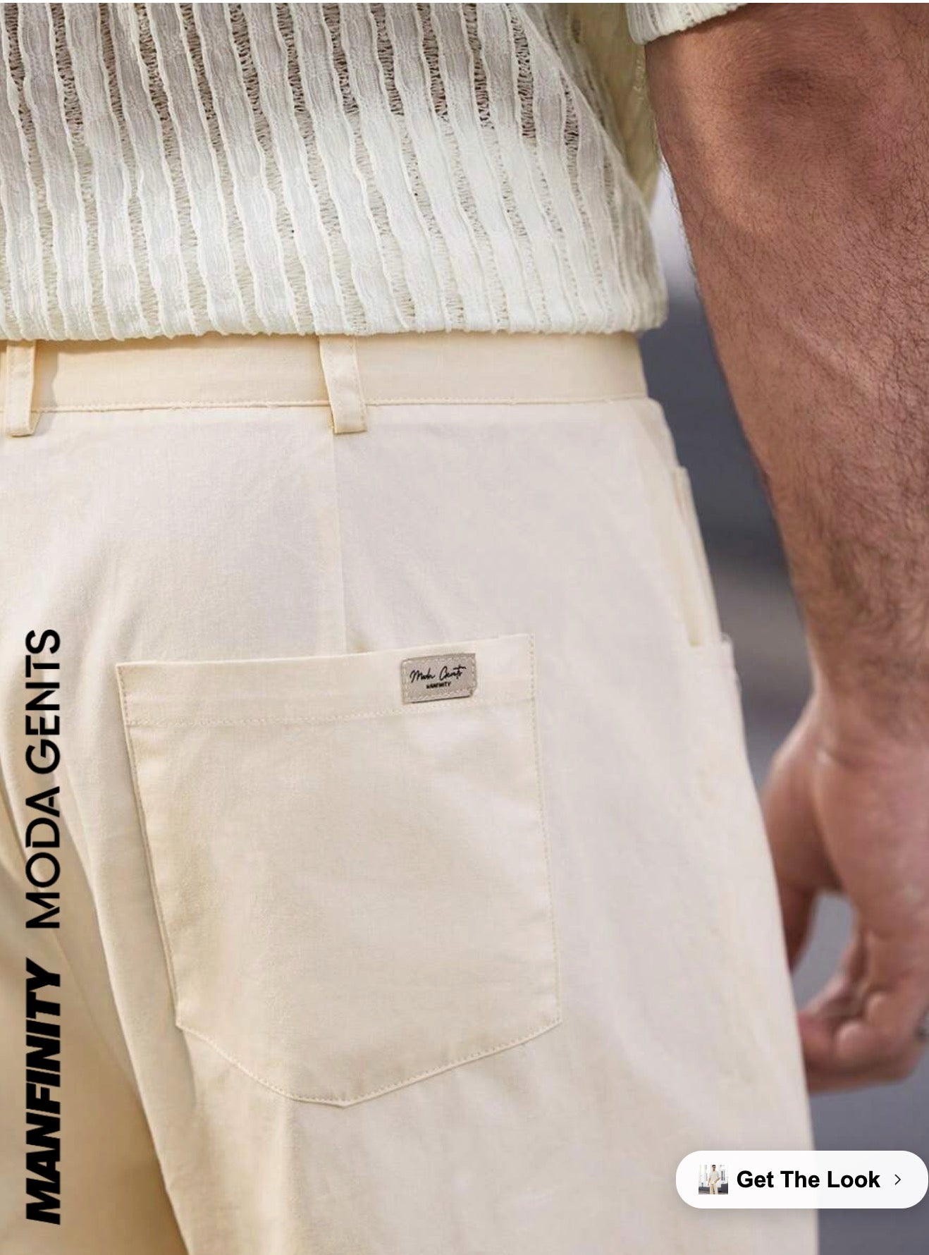 Manfinity ModaGents Men's Woven Integrated Casual Straight-Leg Pants For Daily WearSize L