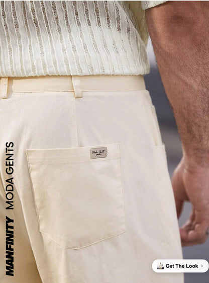 Manfinity ModaGents Men's Woven Integrated Casual Straight-Leg Pants For Daily WearSize L