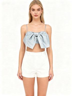 ZARA Women's Blue Bow Cami Top – Size S