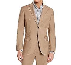 Tasso Elba Mens Tropical Weight Classic Fit Sportcoat Tan Size M