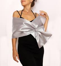 Silver Shawl for Formal Dress, Womens Shawls and Wraps for Evening Dresses, Sparkle Dress Shawls for Women for Weddings  Size S