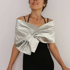 Silver Shawl for Formal Dress, Womens Shawls and Wraps for Evening Dresses, Sparkle Dress Shawls for Women for Weddings  Size S