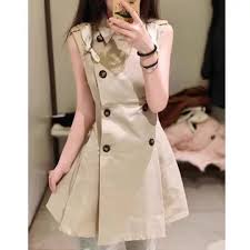 Women's Trench Sleeveless trench coat dress Size M