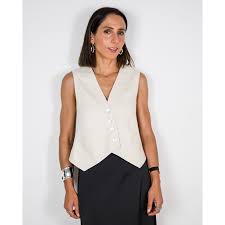 REHJJDFD Women's Suit Vest V-Neck Jacket One Button Waistcoat Formal Workwear Lady Vest size S