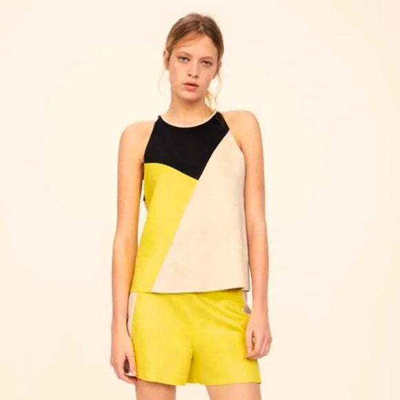 Zara womens faux suede tank with short set - size small  Size S