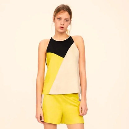 Zara womens faux suede tank with short set - size small  Size S