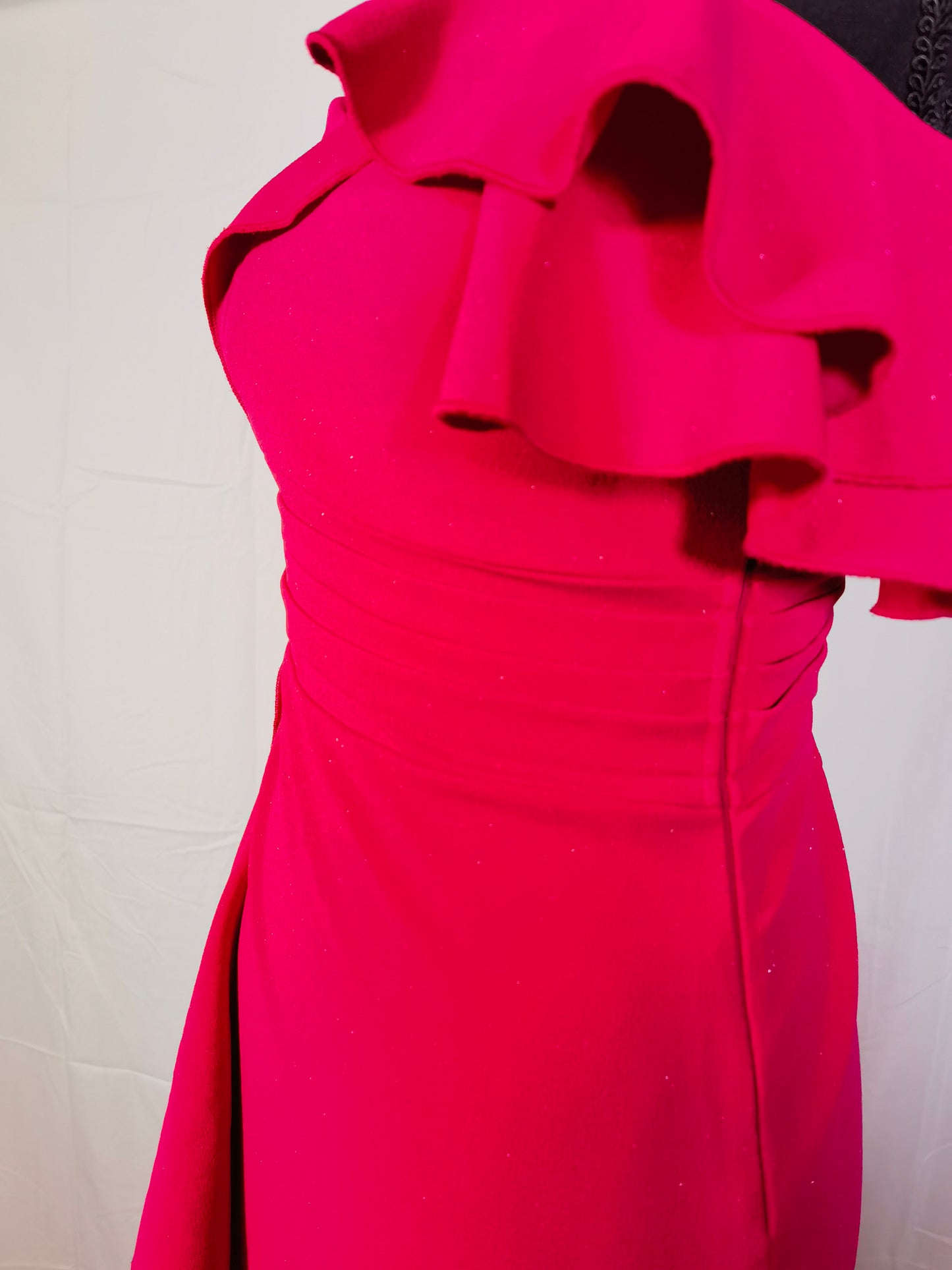 Womens One Shoulder Strap Ruched Ruffle Split Formal Evening Maxi Dress Cocktail Party Prom Dresses Ladies Ball Gown  Size S