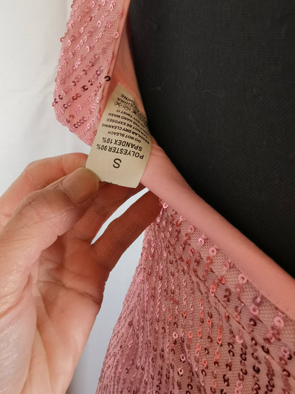 Women's Mermaid One Shoulder Prom Dress with Slit Sequin Long Evening Formal Gown  Size S