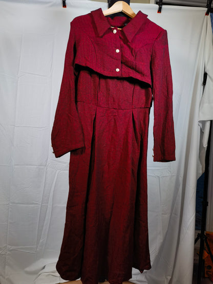 Short Red Top Red Skirt Size L