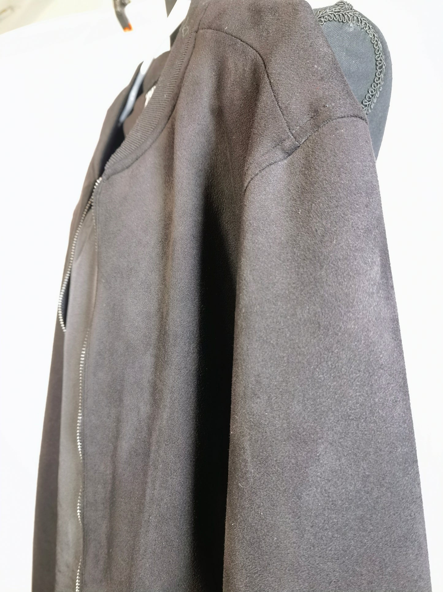 ZARA WASHED-EFFECT BOMBER JACKET Size M