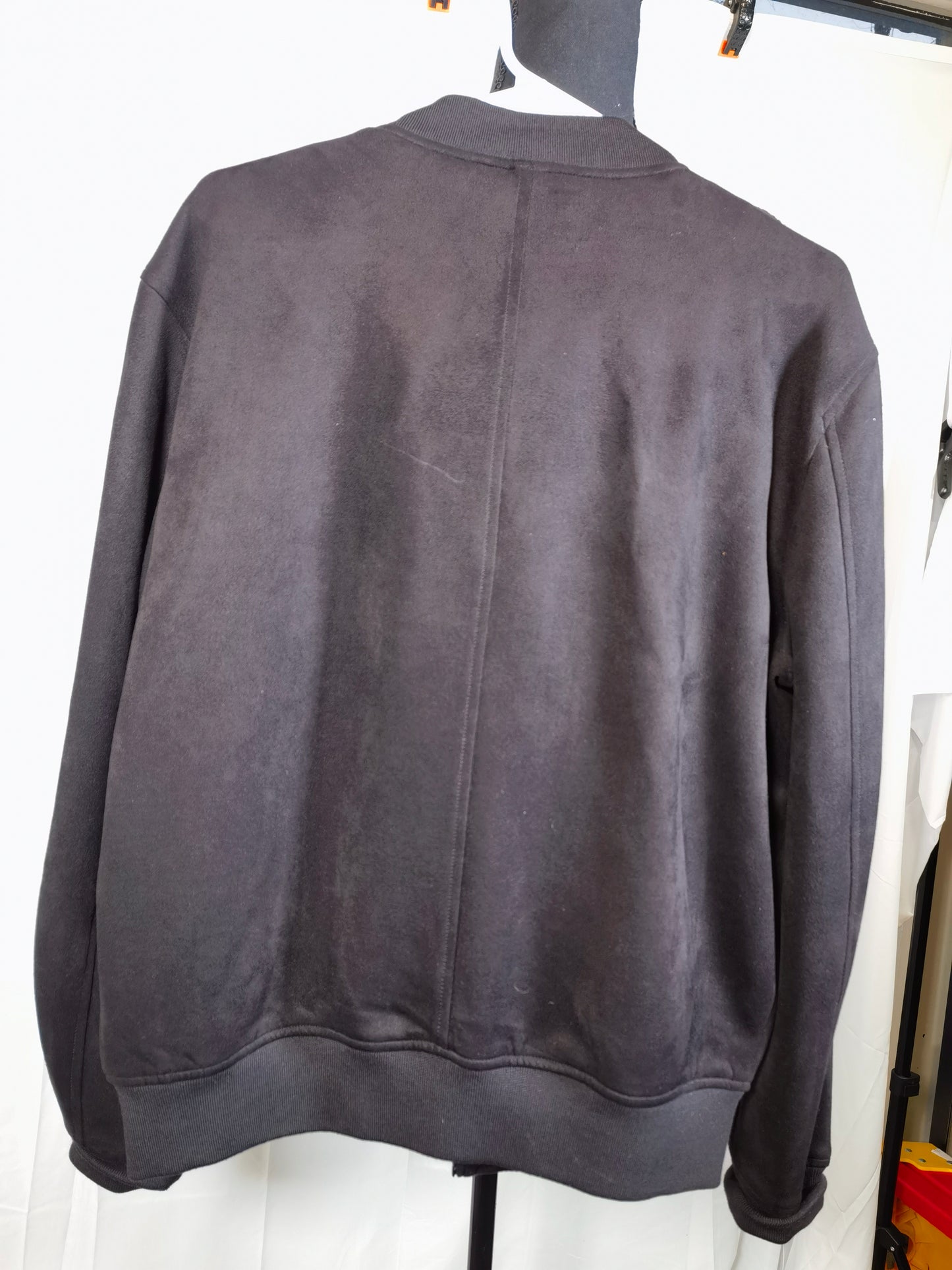 ZARA WASHED-EFFECT BOMBER JACKET Size M