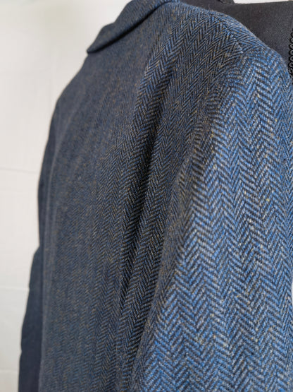 PJ PAUL JONES Mens Herringbone Blazer Vintage Tweed Wool Blend Sport Coat Jacket  size XL