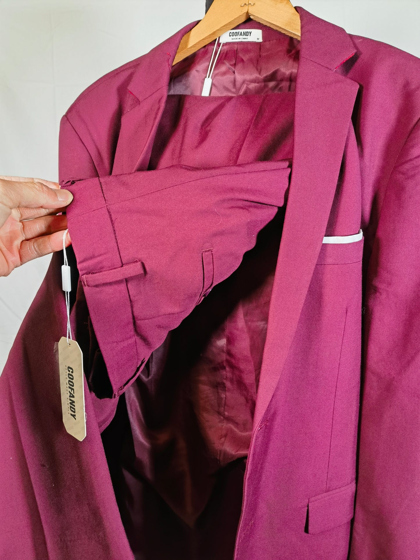 COOFANDY Men's Slim Fit Casual Blazers Lightweight Sport Coats One Button Suit Jackets  Size M