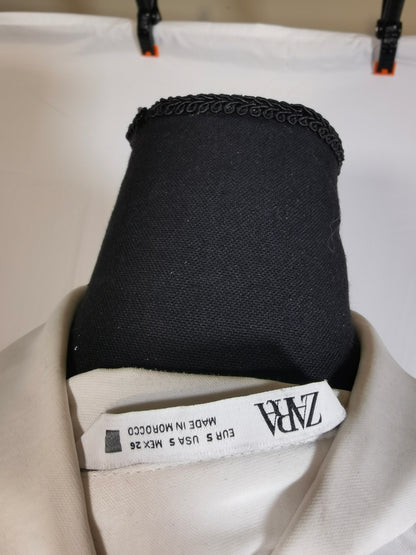 ZARA SATIN EFFECT CROPPED SHIRT Top Size S