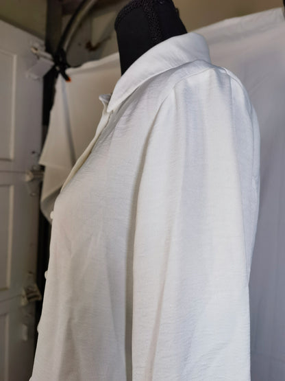 ZARA SATIN EFFECT CROPPED SHIRT Top Size S