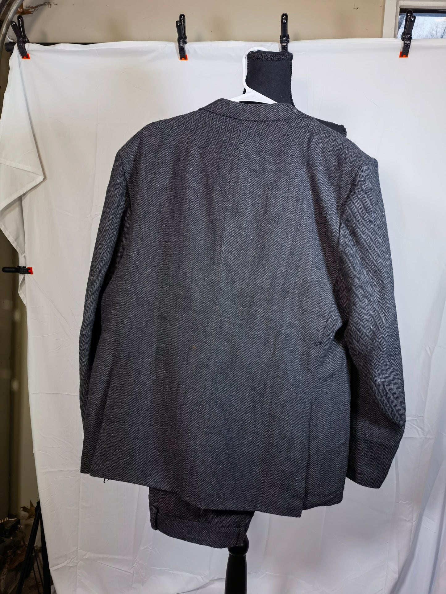 Alfani Mens Marl-Knit Two Button Blazer Jacket, Grey, Large (Regular) size XXL